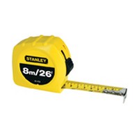 Stanley 30-456, Tape Measure, 26ft Standard/Metric Read, 1 Wide Blade, Economy