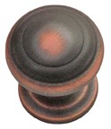 Zephyr Knob 1" Dia Oil Rubbed Bronze Highlighted Hickory Hardware P2286-OBH