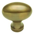 Belwith P9175-07, Sherwood Antique Brass Knob, Solid Brass