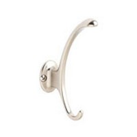 Decorative Hooks Contemporary Coat and Hat Hook 5-1/8" Long Silver Amerock H55472S