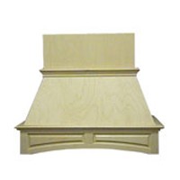 Arched Raised Panel 30" Wide Hickory Wood Wall Mount Range Hood VMI FDWHAP30 H