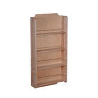 Hoffco BVI120, 13 W Cabinet Door Wood Spice Rack, Hoffco Series, Maple Wood, Single Unit With Built-In Back, 13 W x 4 D x 26 H