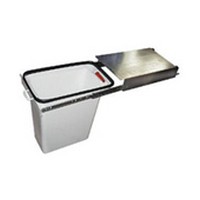 Slide-Away 301-A 30QT Top Mount Trash Pull-Out, Self-Sealing Tops, Almond