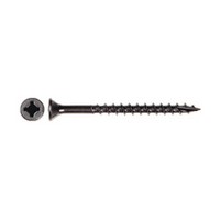 WE Preferred 1MFRP08114SNF (36720) Assembly Screw, Flathead Combo Drive w Nibs, Type 17 Auger Pt, Coarse, 1-1/4 x 8, Black, Box of 1000