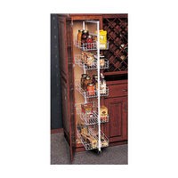 KV P4250FE-W, Pantry Pull-Out Frame, White, Baskets Side Mount on Frame, 3-13/16 W X 44-49-3/8 H X 22-1/4 D