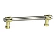 Berenson 9525-317-P, Brushed Nickel 4-15/16" Pull, Solid Brass, Centers 4"