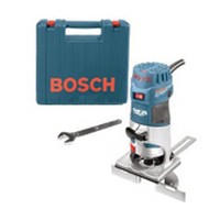 Bosch PR20EVSK, Router, Palm Style, Variable Speed 16,000 – 35,000 RPM, 1 HP, 5.6 Amps, Soft Start &amp; Quick-Lock, 1/4 Collet Capacity