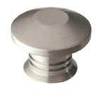Siro Designs 44-162, Brushed Stainless Steel 30mm Knob, Stainless Steel