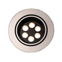 Hera 6W Swivel LED LED Puck Light, Cool White, Stainless Steel, BIG6/2/SS/CW