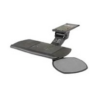 Ultimate Keyboard Tray System with Swivel-Out Mouse and Keyboard Platform Black  Knape and Vogt SD-55-22