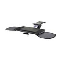 KV SD-36-18, Keyboard Tray with Dual Right &amp; Left Swivel Out Mouse Under Platform, Seated Type, Black, Knape and Vogt