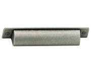Liberty Hardware P28196-PI-C, Tumbled Pewter 6" Pull, Zinc Die Cast, Centers 4"