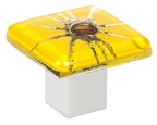 Berenson 9668-1000-C, Yellow 1-3/8" Knob, Glass/Zinc