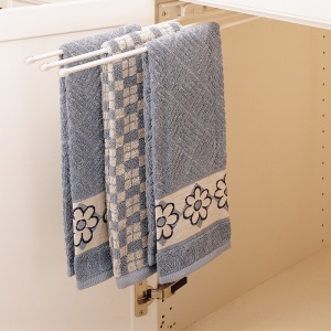 3-Prong Towel Bar Pull-Out 5" W White Rev-A-Shelf 563-47