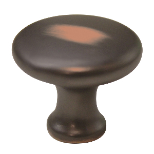 Conquest Knob 1-1/8" Dia Oil-Rubbed Bronze Highlighted Hickory Hardware P14255-OBH