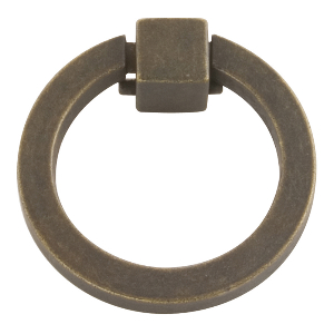 Camarilla Ring Knob 2-1/16" Long Windover Antique Hickory Hardware P3190-WOA