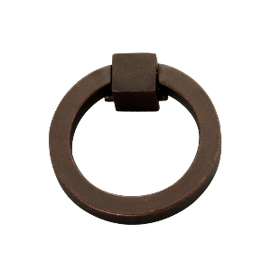 Camarilla Ring Knob 2-1/16" Long Dark Antique Copper Hickory Hardware  P3190-DAC