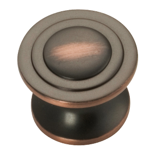 Deco Knob 1-1/4" Dia Oil-Rubbed Bronze Highlighted  Hickory Hardware P3101-OBH