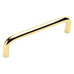 Wire Pulls Pull 96mm Center to Center Polished Brass Hickory Hardware PW596-PB