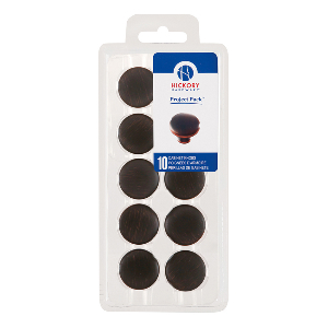 Conquest Knob 1-1/8" Dia Oil-Rubbed Bronze Highlighted Bulk-10 Hickory Hardware VP14255-OBH