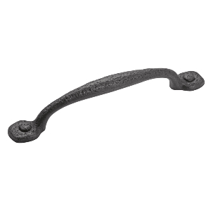 Refined Rustic Appliance Pull 8" Center to Center Black Iron Hickory Hardware P3006-BI