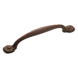 Refined Rustic Appliance Pull 8" Center to Center Rustic Iron Hickory Hardware P3006-RI