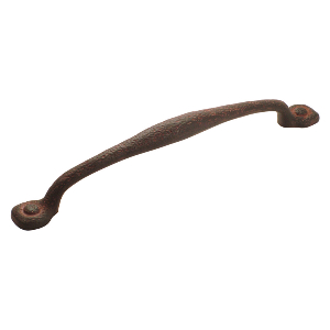 Refined Rustic Appliance Pull 12" Center to Center Rustic Iron Hickory Hardware P3005-RI