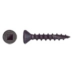 Flathead Square Drive Assembly Screw with Nibs 1-1/4" x #8 Black Box of 9000 WE Preferred