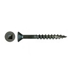 Flathead Square Drive Assembly Screw with Nibs 1-5/8" x #8 Black Box of 6000 WE Preferred