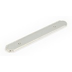 Schaub and Co 798-PN, Polished Nickel 6-1/2" Length Backplate, Solid Brass, Centers 96mm