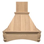 Arched Corbel 48" Wide Island Range Hood No Liner Cherry VMI FDWHAC IS 48 C