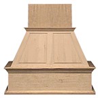 Upper Raised Panel 48" Wide Island Range Hood No Liner Hickory VMI FDWHRP01IS 48 H