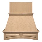 Arched Raised 42" Wide Island Range Hood No Liner Cherry VMI FDWHAP IS 42 C