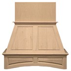 Double Panel 36" Wide Wall Mount Range Hood No Liner Hickory VMI FDWHRP0236H
