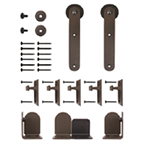 Macau Face Mount Round Track Carrier Hardware Kit Oil Rubbed Bronze Knape and Vogt RT-STBZ-06