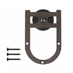 Rushmore Face Mount Round Track Carrier 6-1/2" L X 4-1/4" W Satin Nickel Knape and Vogt RT-CHS-SN