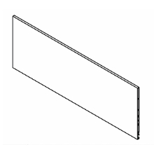 Grass F136122669207, Vionaro H185 Inset Front Panel (Cut-to-length up to 45-11/16"), Silver Gray