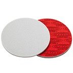 SurfPrep 3"x4" 5mm White Foam Abrasives Disc, Aluminum Oxide, Hook/Loop, 180 Super Fine+, No Hole