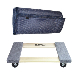 4-Wheel Open Dolly and Blanket Combo