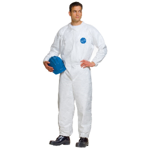 White DuPont&trade; Tyvek&reg; Coveralls, Elastic Wrists and Ankles, Collar Coveralls, Extra Large, Northern Safety 24163-XL