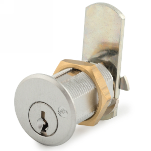 1-1/16" Cylinder N-Series Pin Tumbler Cam Lock, Keyed KA101, Satin Chrome, Olympus Lock DCN1-26D-101