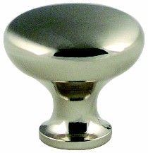 Round Plain Knob, dia. 1-1/8, Antique Silver, ZZ Series