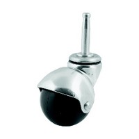 DH Casters C-H20S1BR, Metal Hooded Swivel Caster with Stem, Light Duty, 90lb Capacity, 2in, 90lb Capacity, Bright Brass