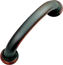 Zephyr Pull 3" Center to Center Oil Rubbed Bronze Highlighted Hickory Hardware P2280-OBH