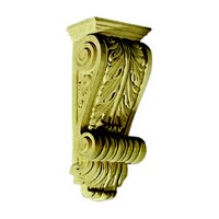 CVH International C720-10-M, Hand Carved Wood Corbel, Narrow Acanthus Collection, 3-1/2 W x 2-5/8 D x 10 H, Maple