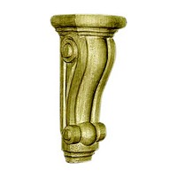 CVH International CPL12-C, Hand Carved Wood Corbel, Traditional Collection, 5-1/4 W x 4 D x 12-1/4 H, Cherry