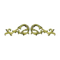 CVH International OY-105-M, Hand Carved Wood Onlay, Acanthus Scroll, 10-1/8 W x 5/8 D x 4-1/2 H, Maple, 2 Pieces Per Pack