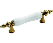 Tranquility Pull 3" Center to Center White/Lancaster Brass Hickory Hardware P703-W