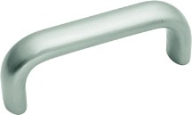 Belwith K401 Plain Handle &amp; Pull, Centers 3in, Satin Nickel, Power &amp; Beauty Series