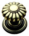 Belwith G2-06 Round Design Knob, dia. 1-1/4, Brass, Beaded Classic